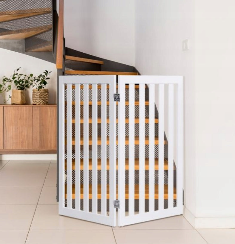 Security Gate Wooden Folding 2 Panels Costway 1,5x101x 89 cm Manufacturer code pw10055wh-a