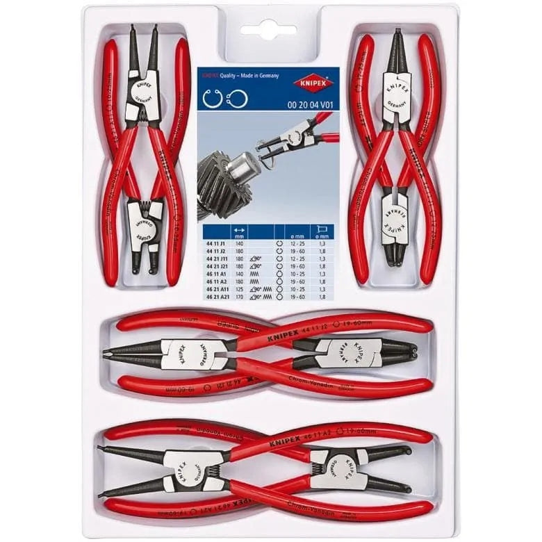Seger ring pliers set Knipex 8 pcs. Brand Knipex