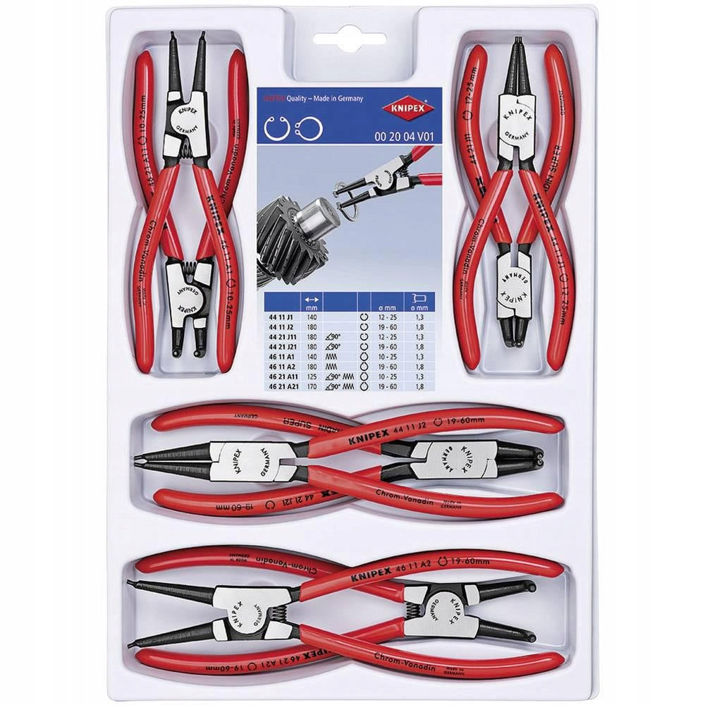 Seger ring pliers set Knipex 8 pcs.