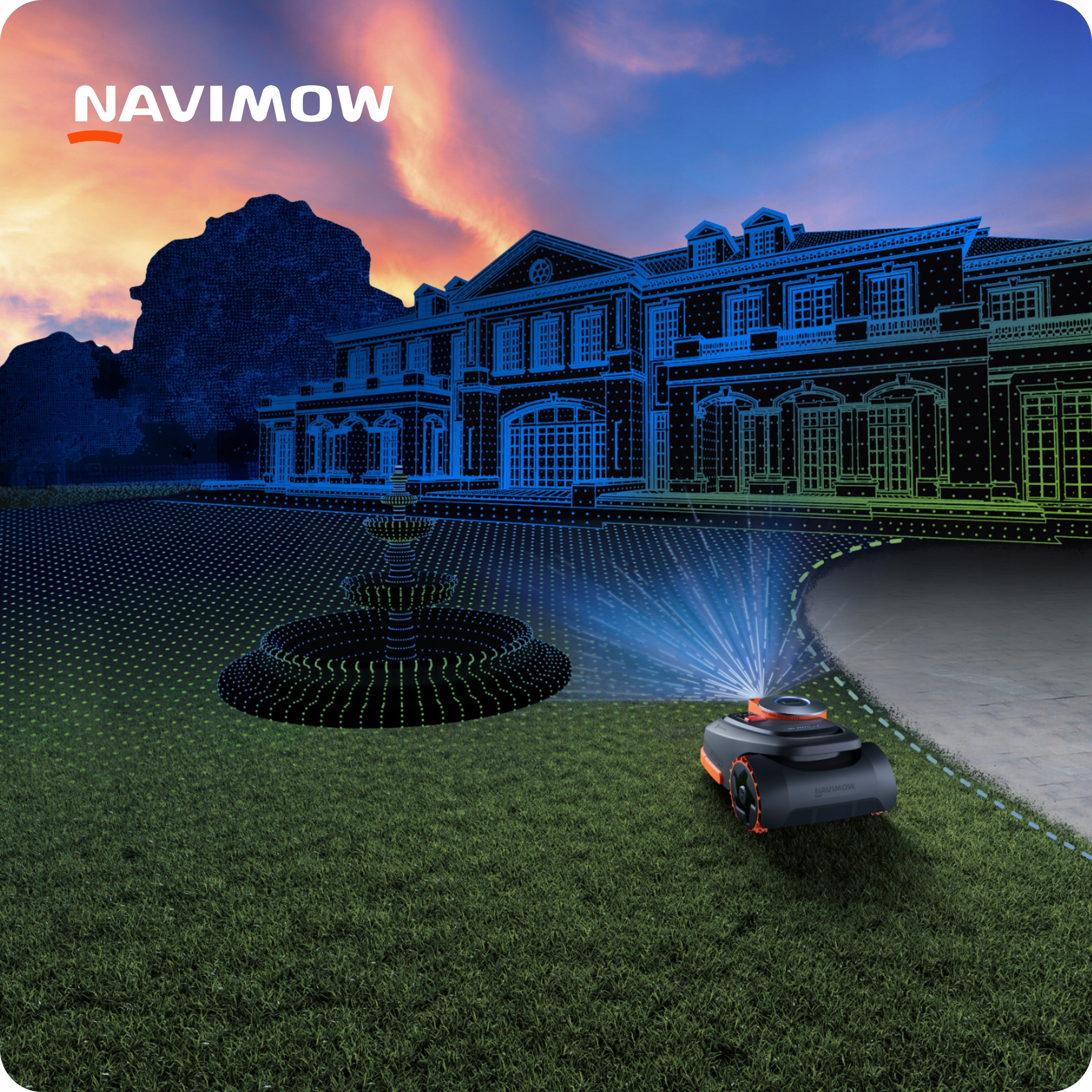 Segway Navimow H215E nRTK LiDAR robot up to 1500m2 without cable Mowing performance 1500 m²