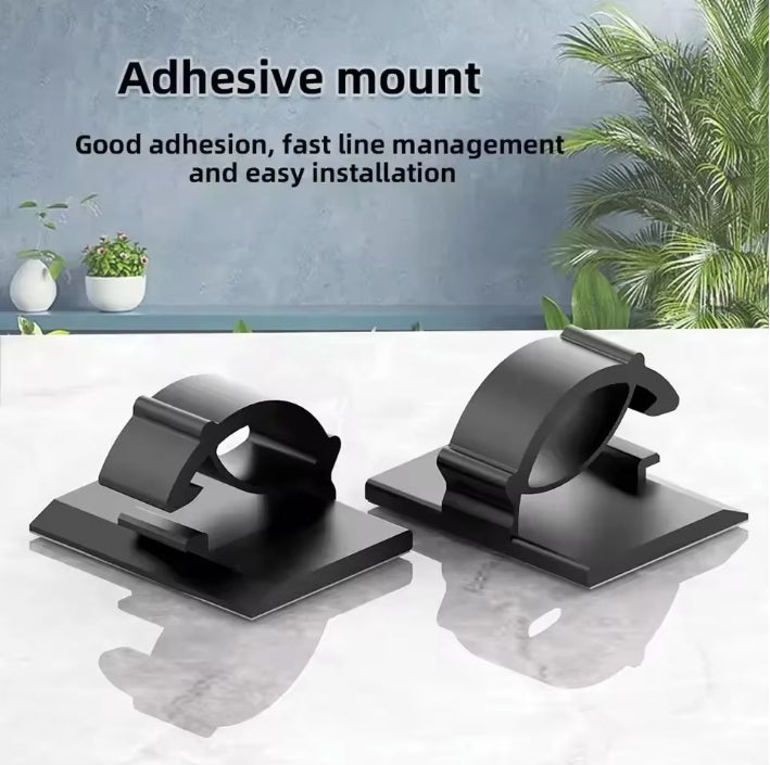 Self Adhesive Clipsе for Cables Set of 20 Decorations Strong Adhesive Black Manufacturer code 12000038925858329