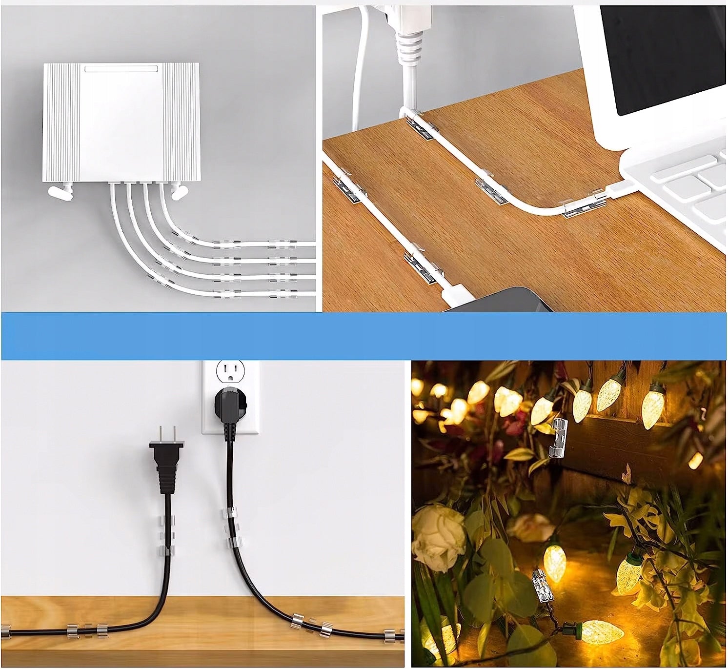 Self Adhesive Holder S Wire Cable Organizer Tape 3M Colorless 20 Manufacturer code Samoprzylepny Organizer x20 Rozmiar S mały