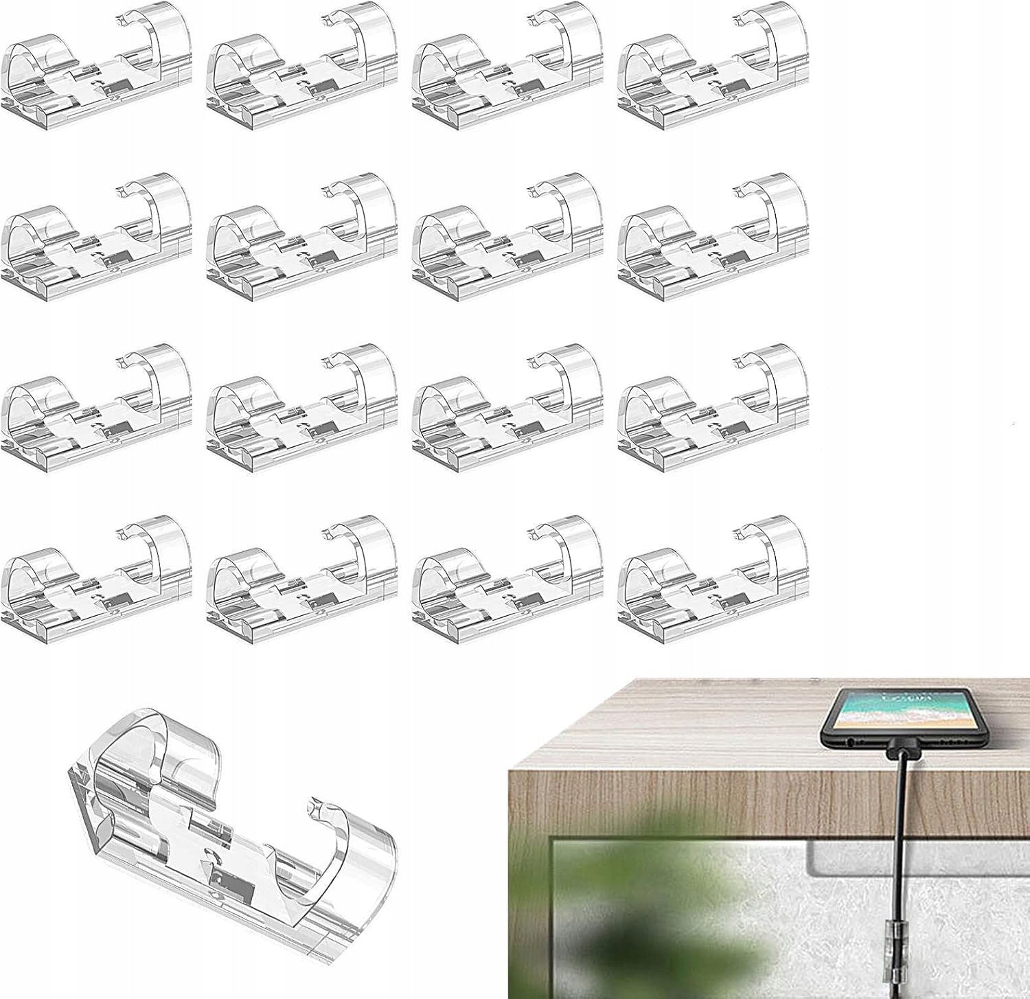 Self Adhesive Holder XL Wire Cable Organizer Tape 3M Colorless 16 Model ORGA02 XL
