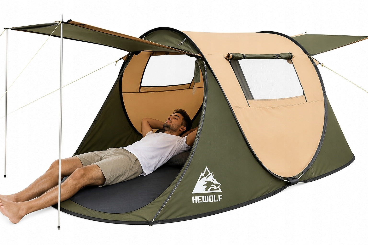 Self-Assembly Camping Tourist Tent For 2-3 People Light