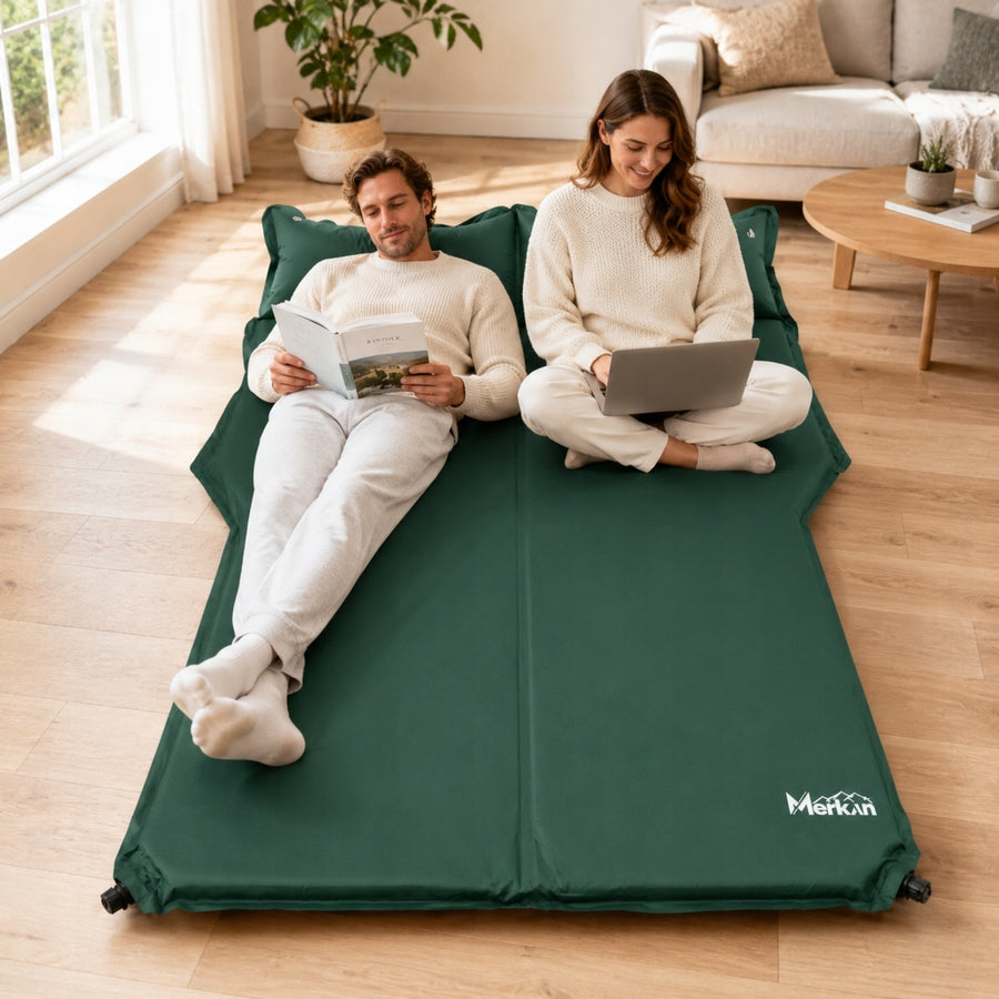 Self-Inflating Hiking Mat Double Thick Camping MERKAN Manufacturer code MERK-611 GR