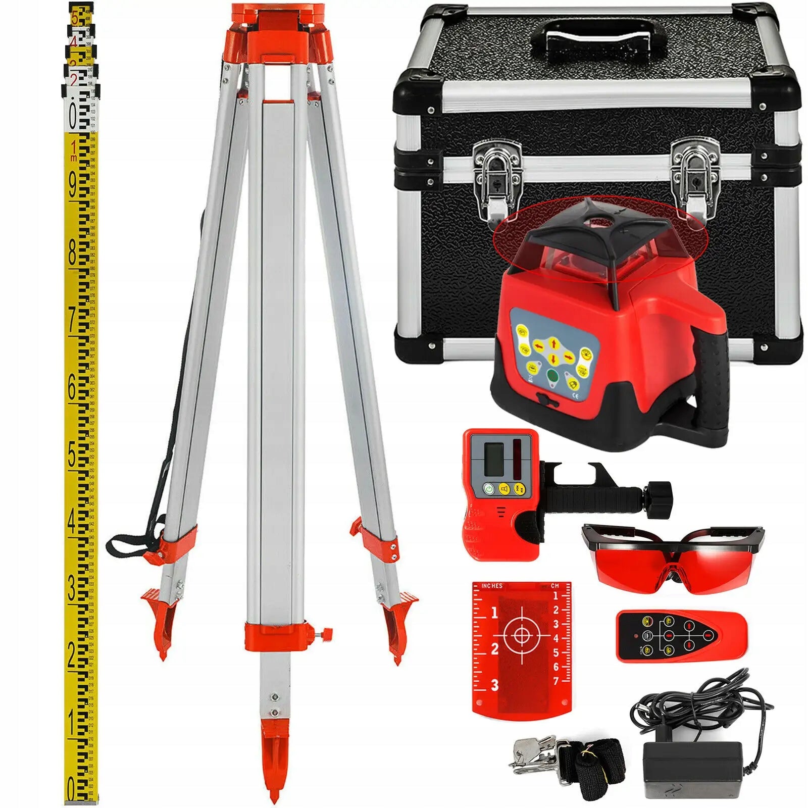 Self Leveling Rotary Laser Leveler 500m + Tripod, Glasses, Remote Control
