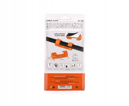 Self-adhesive cable clip Ø6-10mm POLAX 37-175 Brand Polax