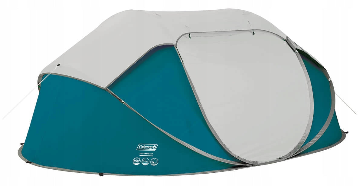 Self-folding tent for 4 people Galiano 4 Blue FastPitch Pop Up Coleman Brand Coleman