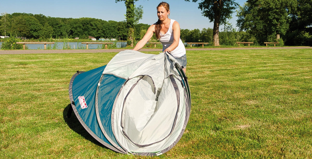 Self-folding tent for 4 people Galiano 4 Blue FastPitch Pop Up Coleman Kind travel
