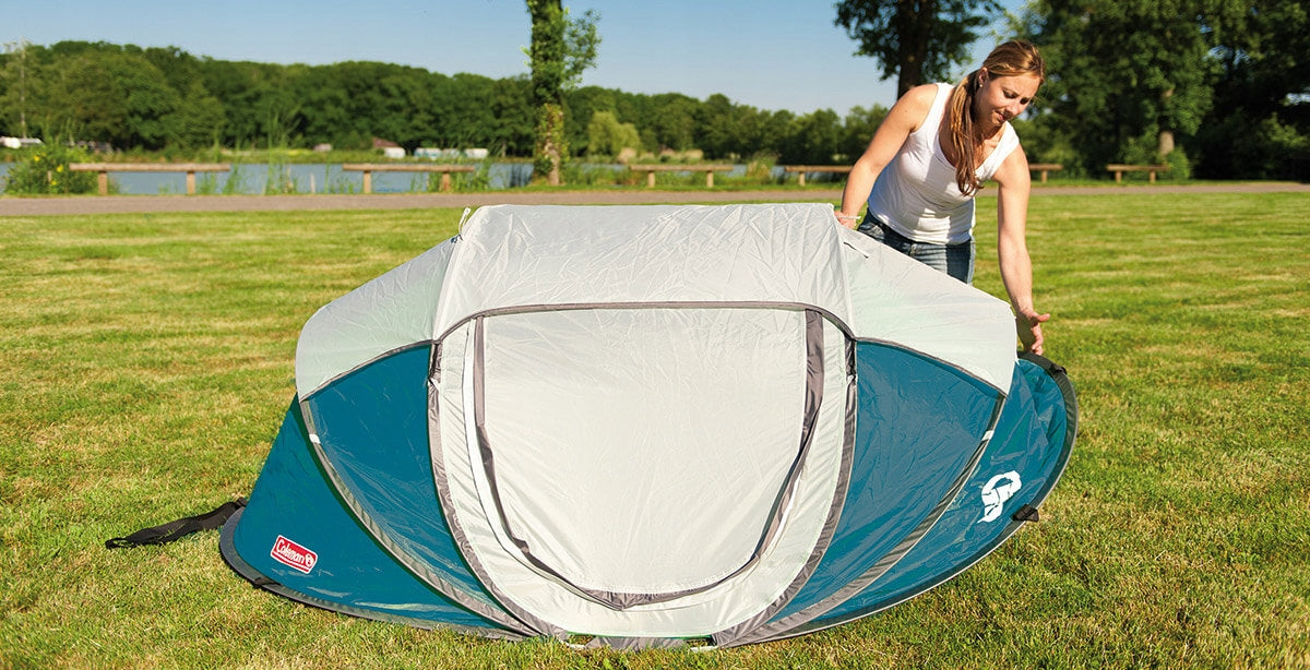 Self-folding tent for 4 people Galiano 4 Blue FastPitch Pop Up Coleman Model brak