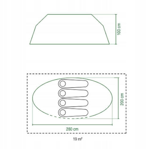 Self-folding tent for 4 people Galiano 4 Blue FastPitch Pop Up Coleman Packaging status original