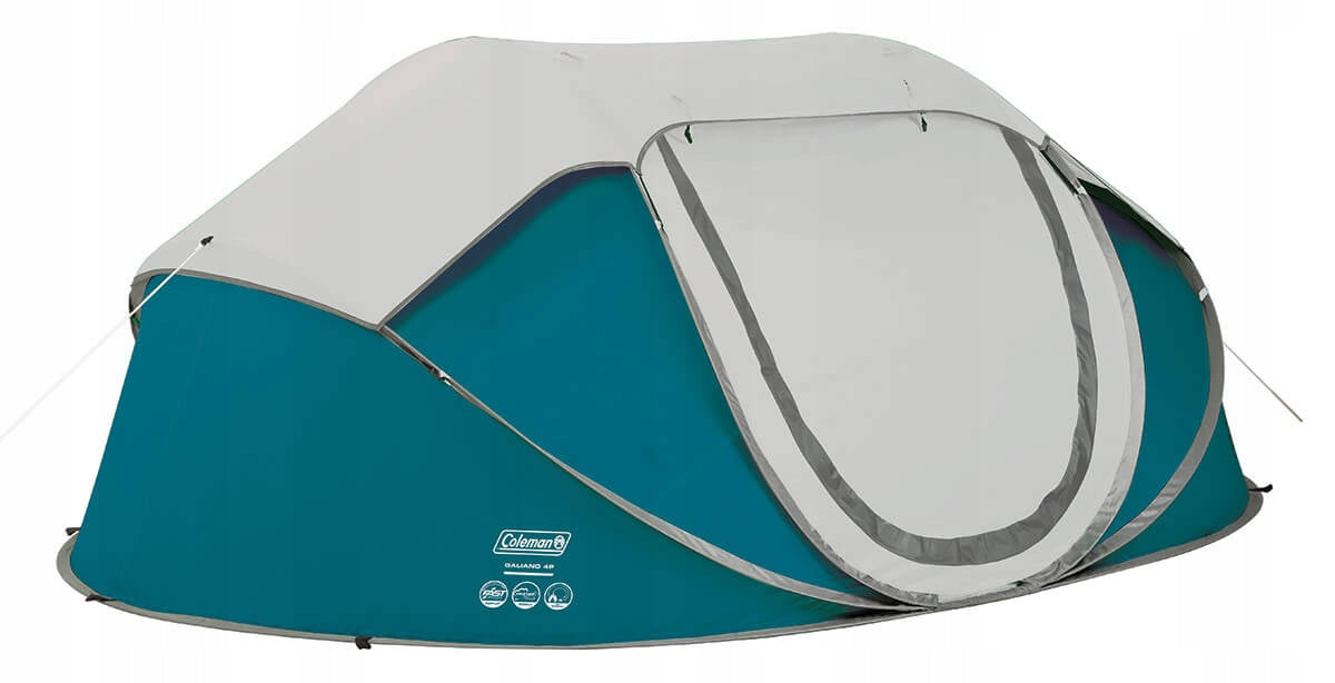 Self-folding tent for 4 people Galiano 4 Blue FastPitch Pop Up Coleman