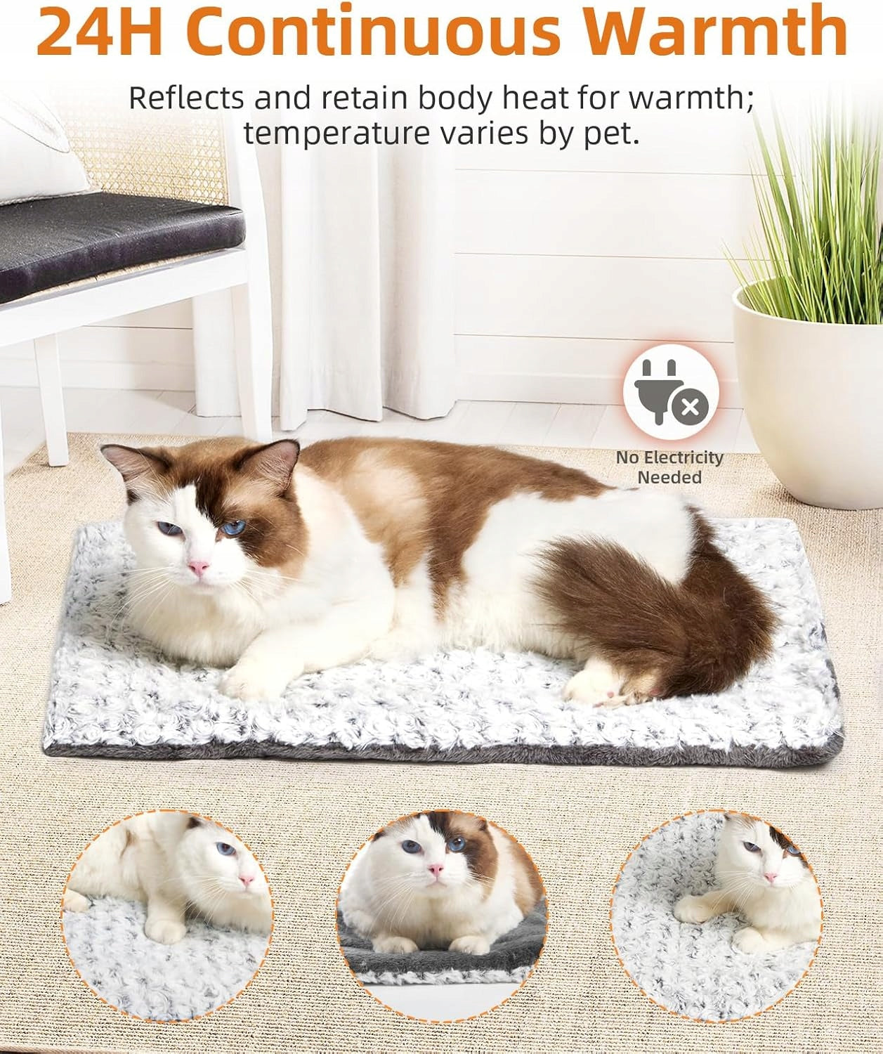 Self-heating mat fluffy 60x46 cm Brand no brand