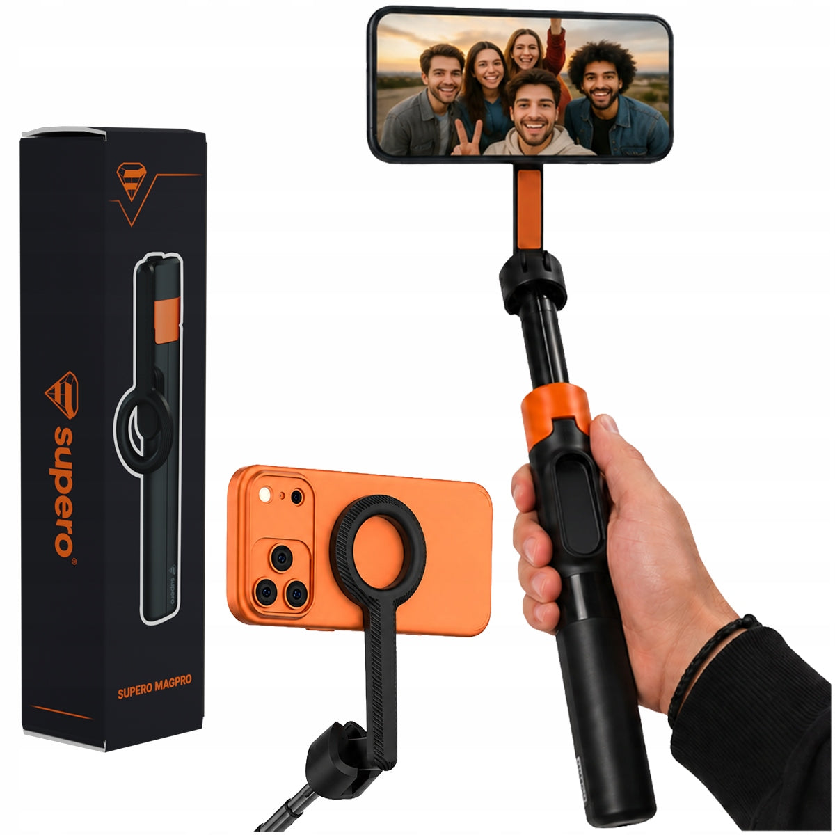 Selfie stick for Magsafe bluetooth holder tripod stick with remote control