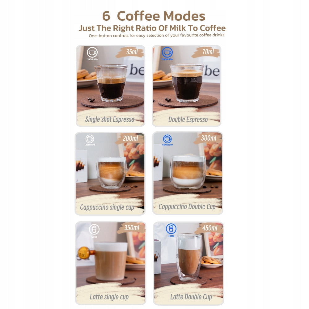 Semi-automatic 3-in-1 coffee machine HiBREW H13A 20Bar 1.3L Brand HiBREW