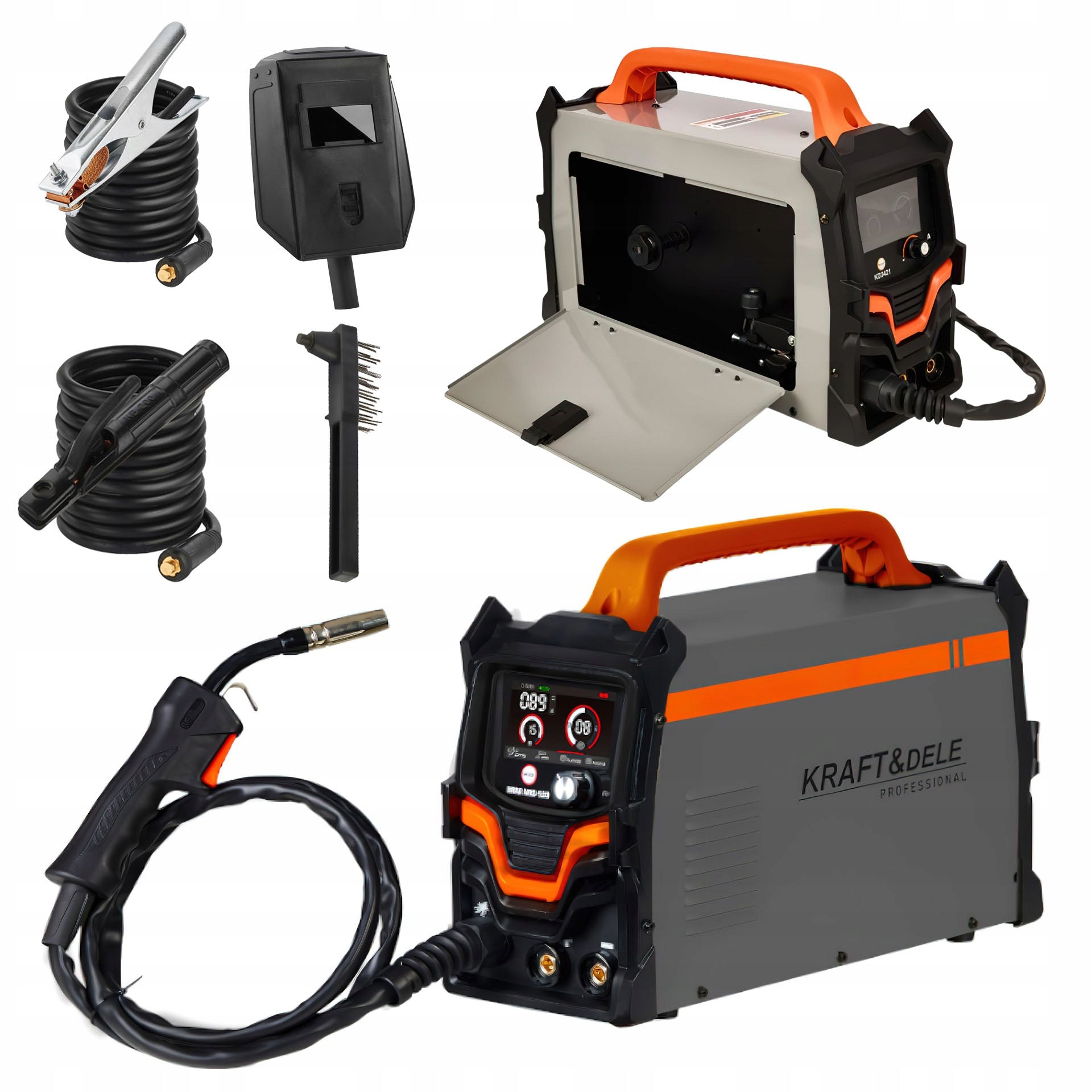 Semi-automatic 3in1 inverter welder MIG/MAG/TIG 20-220 A 230 V Kraft&Dele