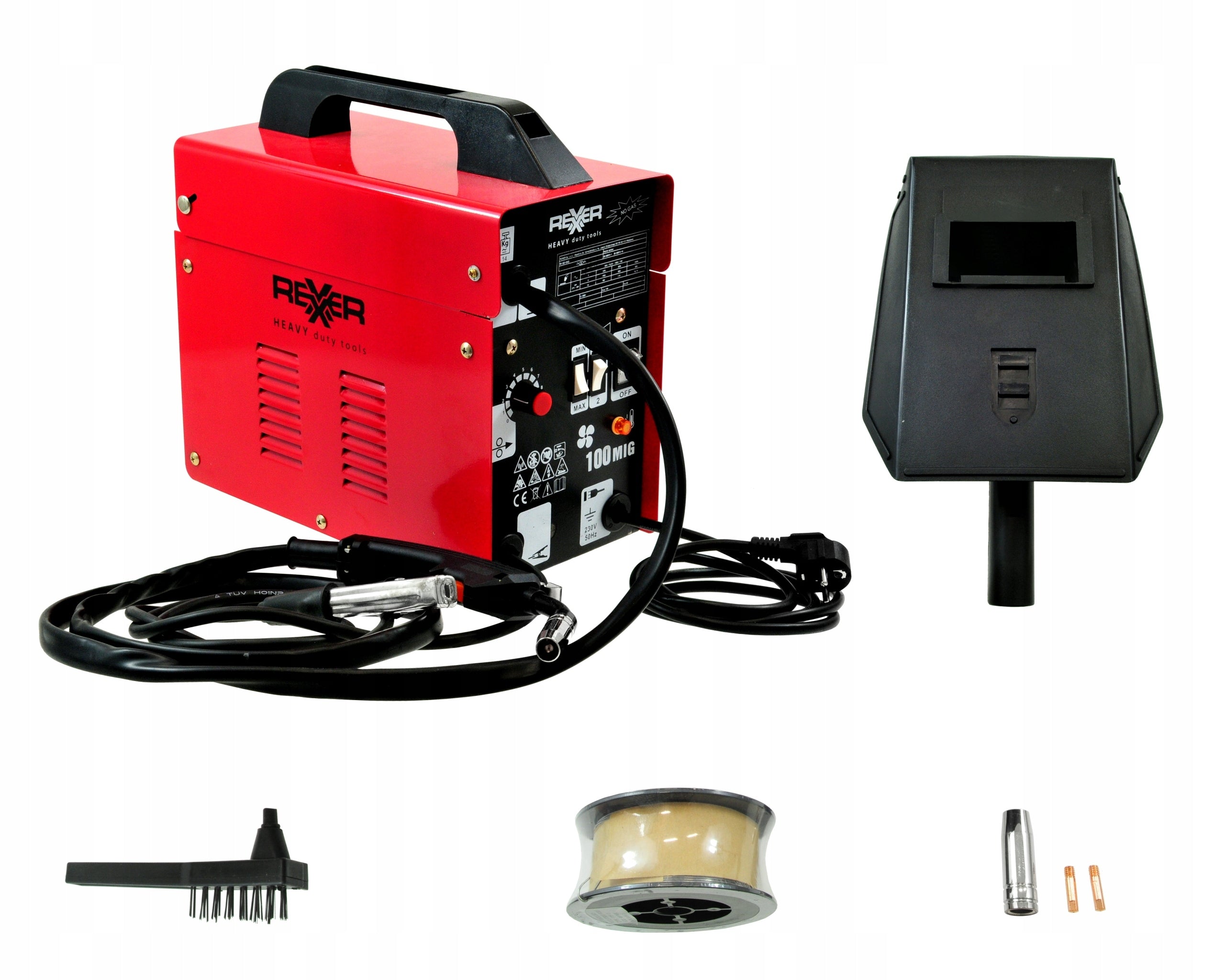 Semi-automatic MIG/MAG gas-free welder 100A Migomat 3.2Kwa 230V Packaging status original