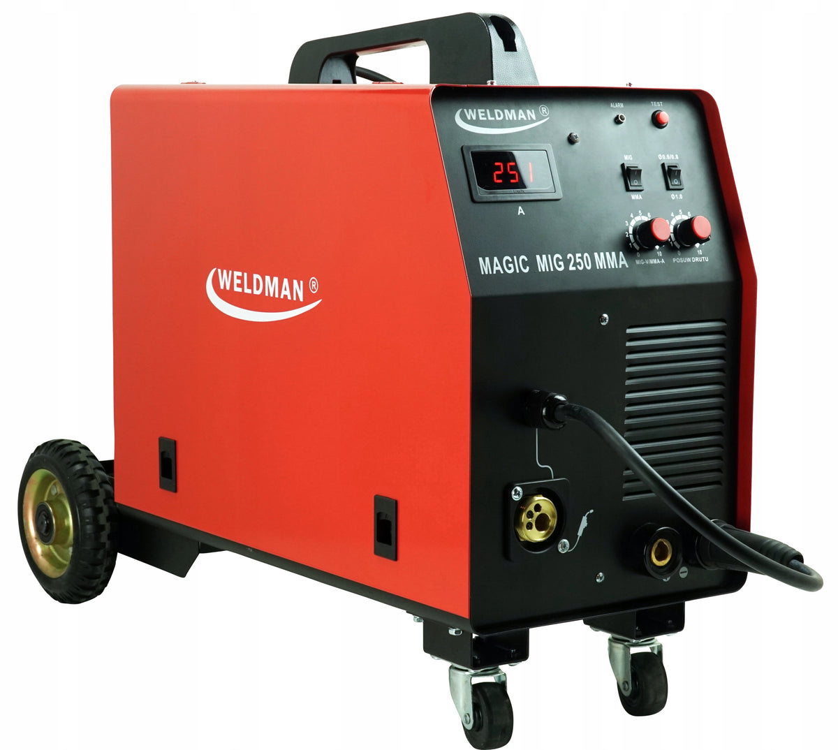 Semi-automatic inverter welder Weldman MIG 200 MMA + CYLINDER