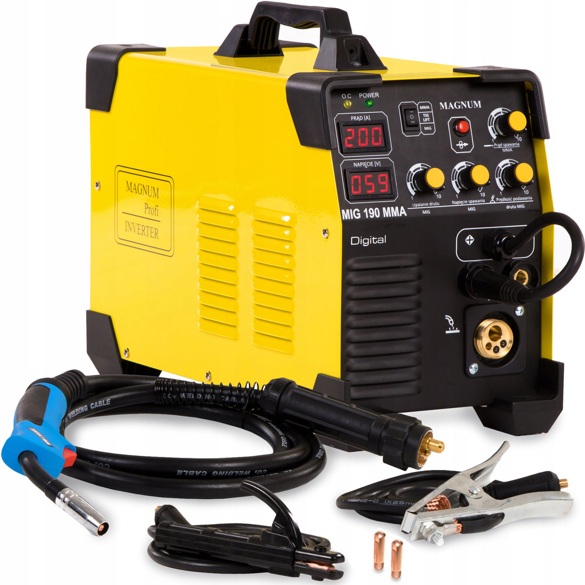 Semi-automatic welding machine MIG/MAG, MMA, TIG Magnum 40-200 A 230 V Brand Magnum