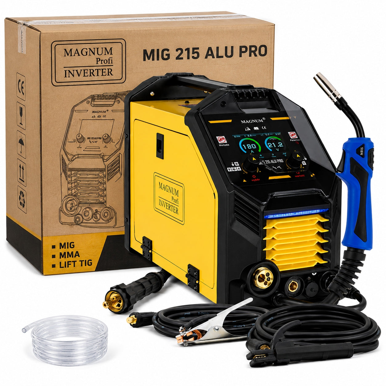 Semi-automatic welding machine Magnum MIG 201 Alu Pro Synergy 200A 60% Migomat