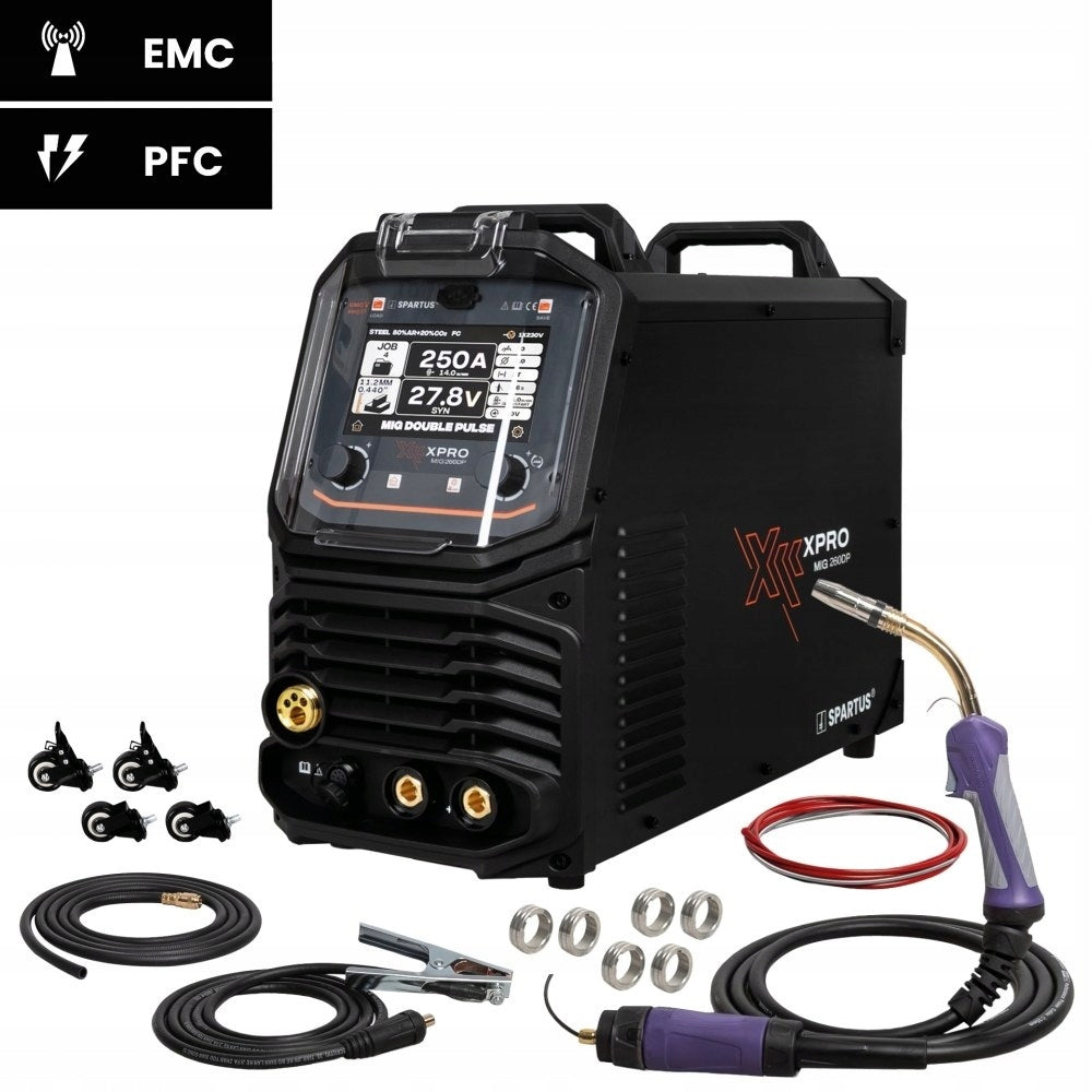 Semi automatic welding machine SPARTUS XPro MIG 260 DUAL PULSE ALU INOX CUSI3 230V