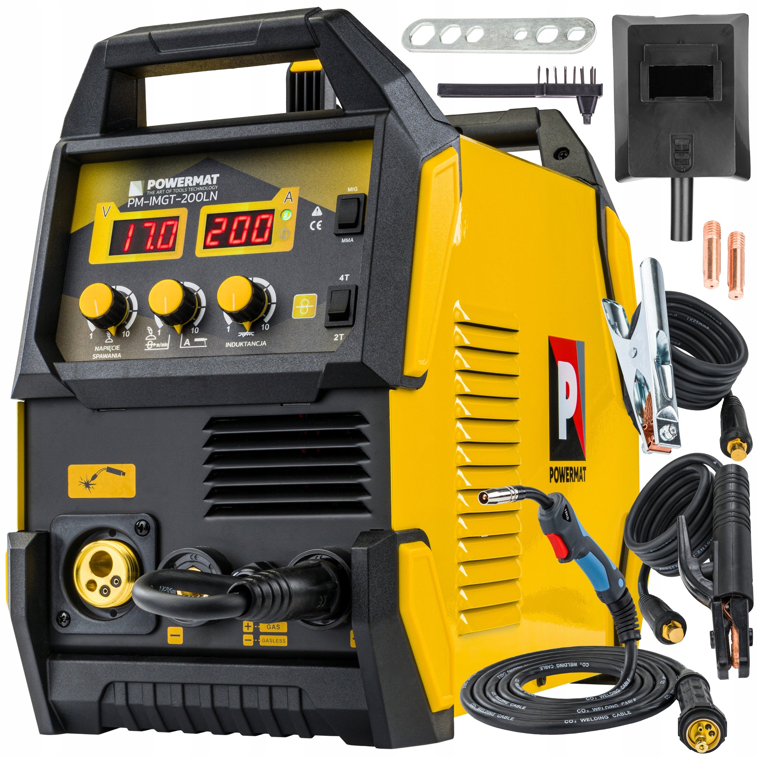 Semi-automatic welding machine mig/mag, mma, tig Powermat 15-200 A 230 V
