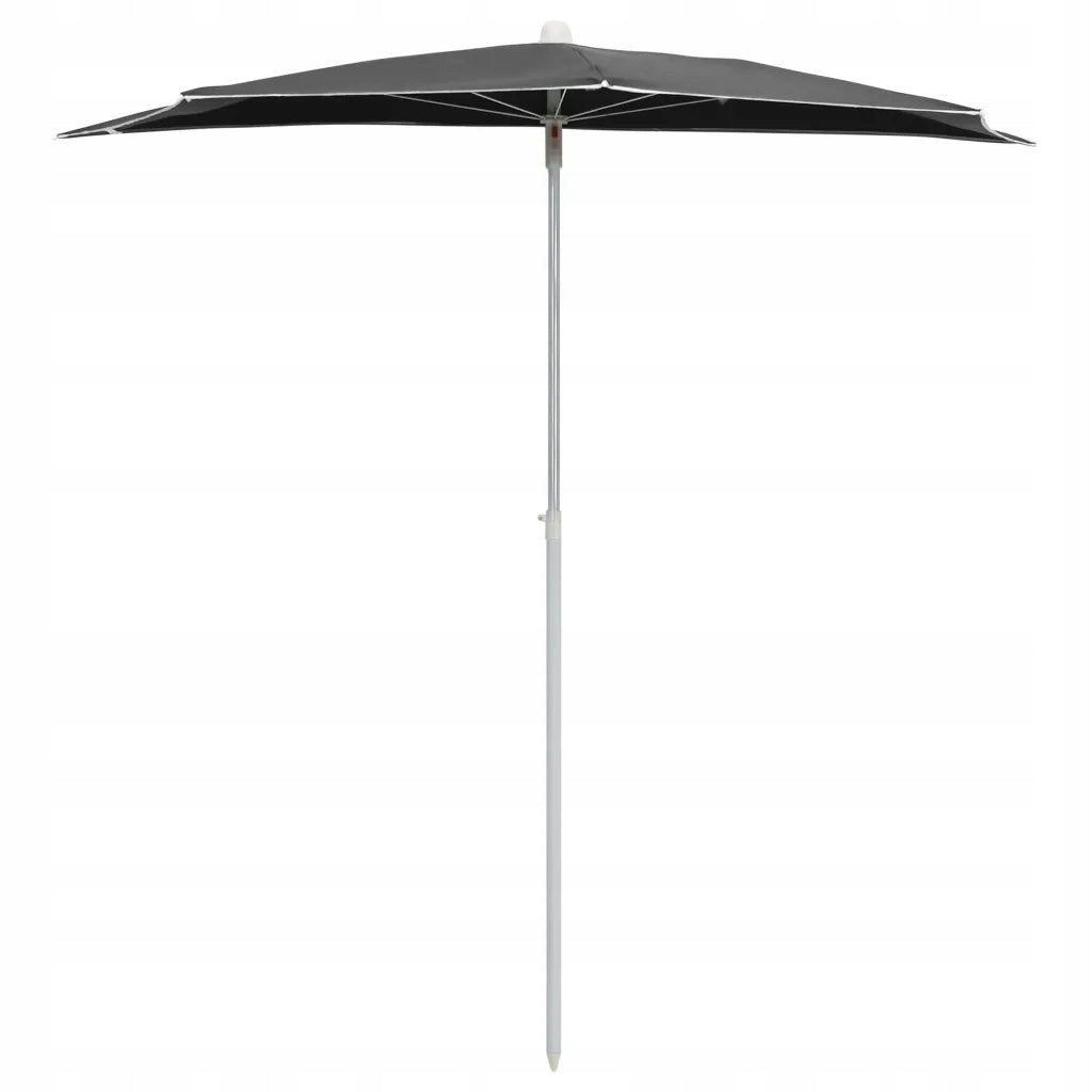 Semi-circular garden umbrella on post, 180x90 cm, anthracite Manufacturer VidaXL