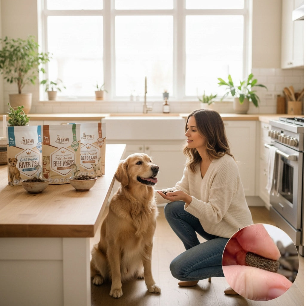 Semi-moist dog food BEMO COLD PRESSED 4 x 1 kg TASTING SET Manufacturer code półmiękka tłoczona na zimno półmokra