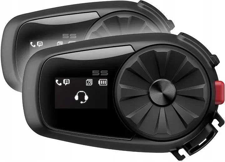 Sena 5S (2-Pack) BT Motorcycle Intercom 5 to 700m with lcd Display, Voice