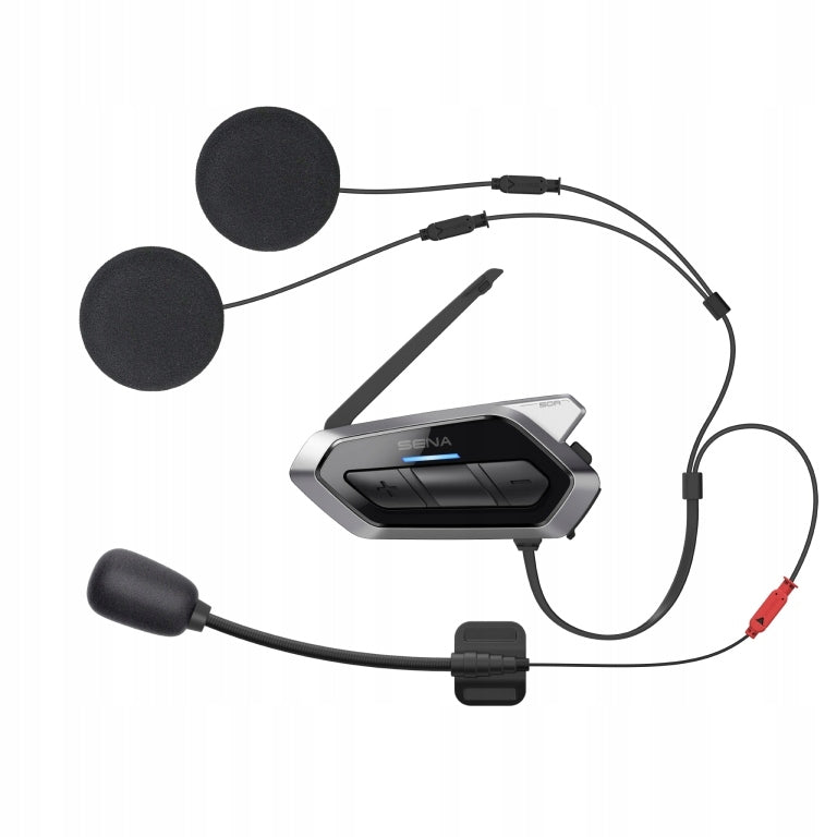 Sena motorcycle intercom 50r quantum mesh 2.0 bluetooth 5.0 to 2000m with tips