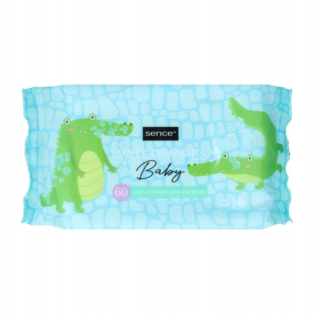 Sence Baby Wipes Water Wet Wipes for Kids 60pcs 99% Water
