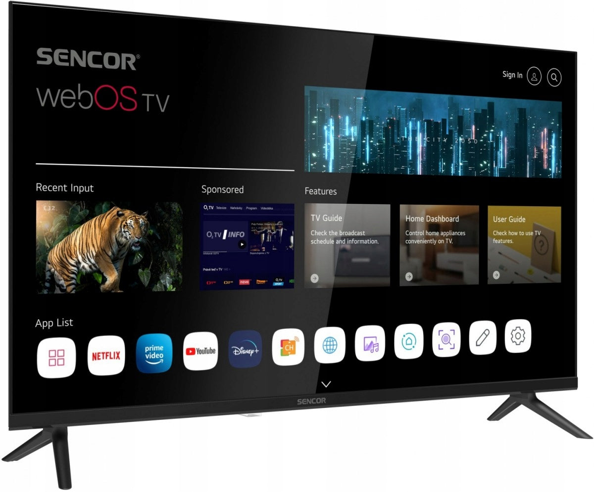 Sencor SLE 32S830MB 32" webOS Smart TV 12V LED HD Ready + 12V Power Supply Brand Sencor