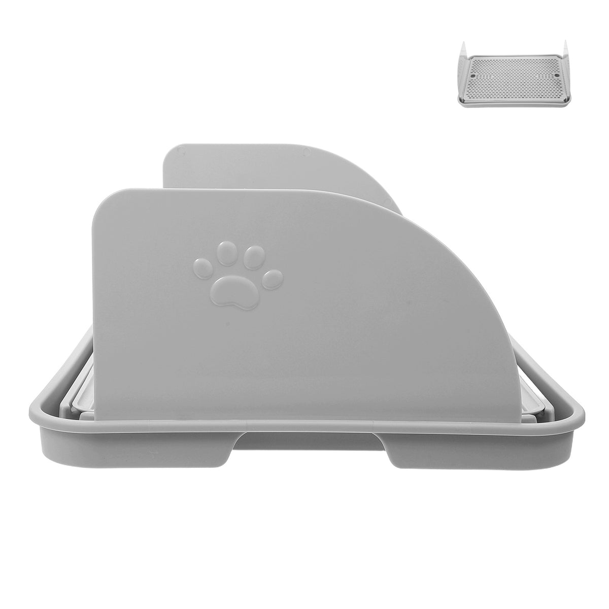 Senior Cat Litter Box Ramp with Splash Protection and Stable Design