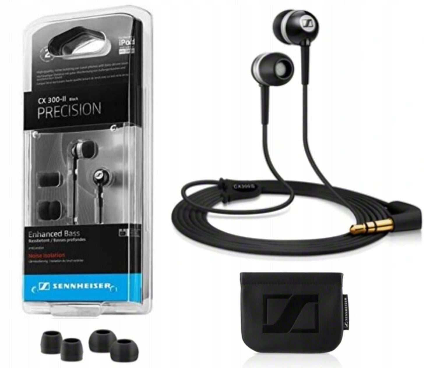 Sennheiser CX 300 II Precision Wired Headphones, Black
