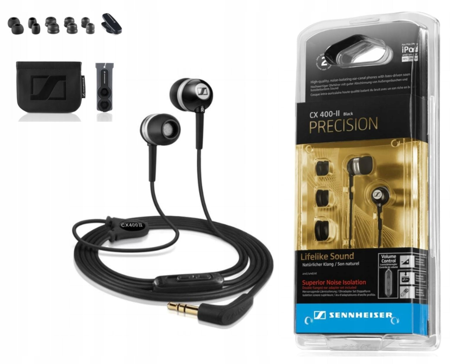 Sennheiser CX 400-ll Precision In-Ear Headphones, Black