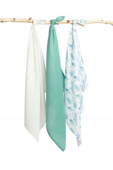 Sensillo Bamboo Diaper 3-Pack Dino Green 70X80 Brand Sensillo