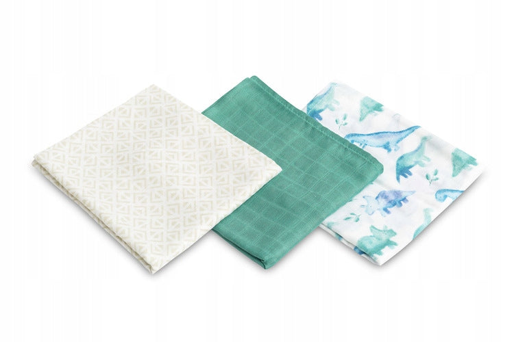 Sensillo Bamboo Diaper 3-Pack Dino Green 70X80