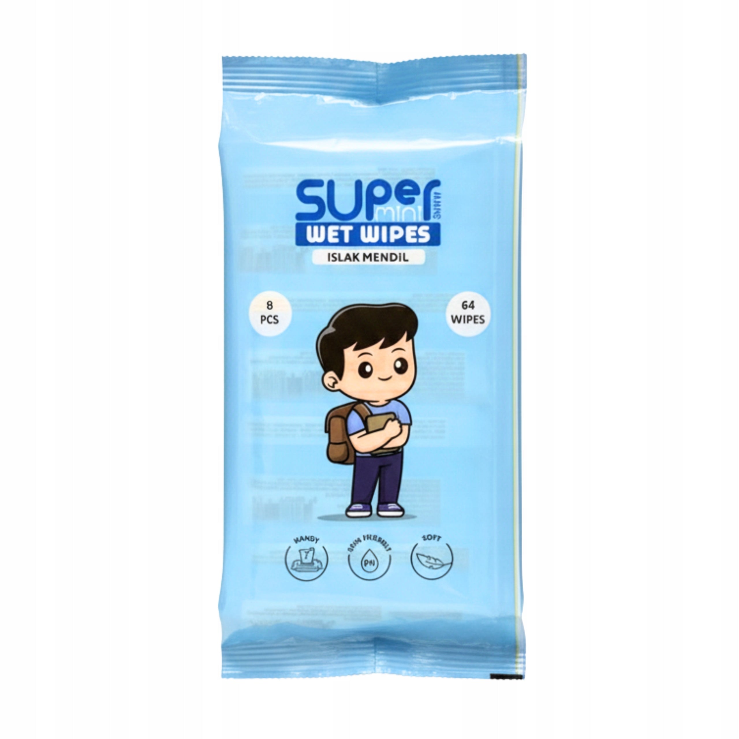 Sensitive SUPER MINI WET WIPES 8x8 Pack (64pcs) Set Manufacturer code 8684877997179