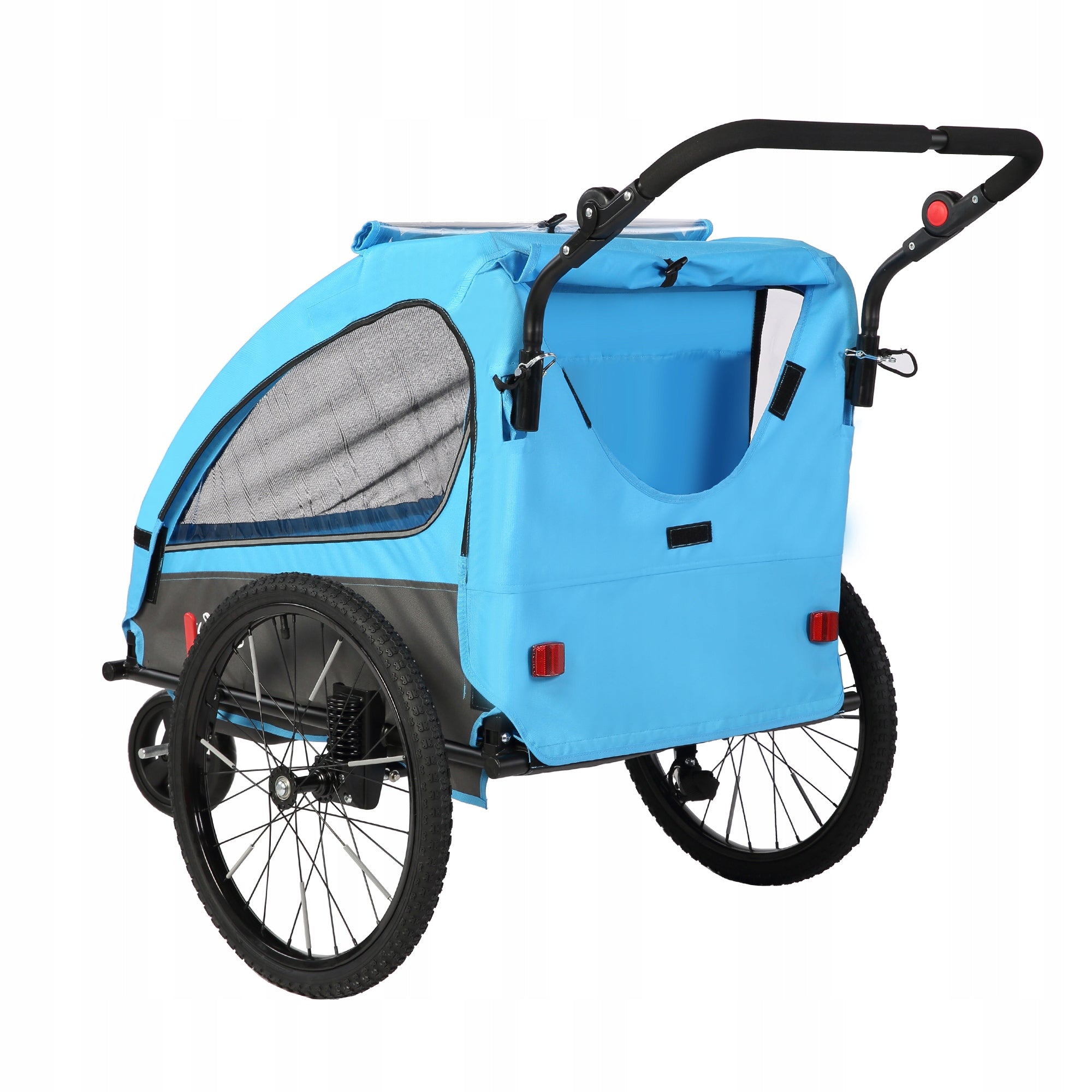 Sepnine Folding Bicycle Trailer forChildren with Shock Absorption and 5-Point Additional features jogger function brake 5-point harness foldable trailer design bag waterproof bicycle trailer hook