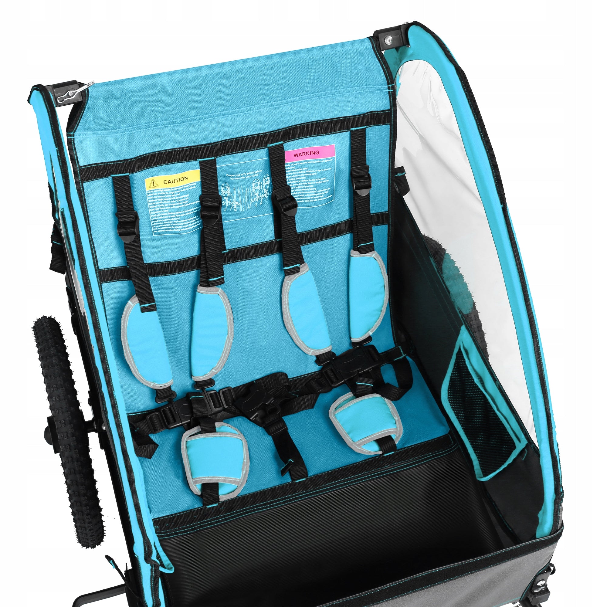 Sepnine Folding Bicycle Trailer forChildren with Shock Absorption and 5-Point Brand no brand