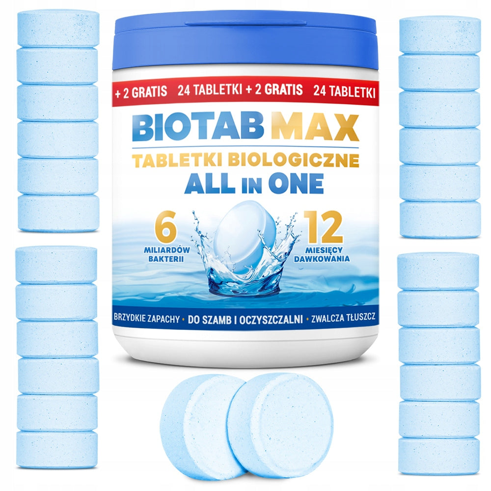 Septic Tank Bacteria Tablets for Year + Fats All in One Septic Tank Tablets