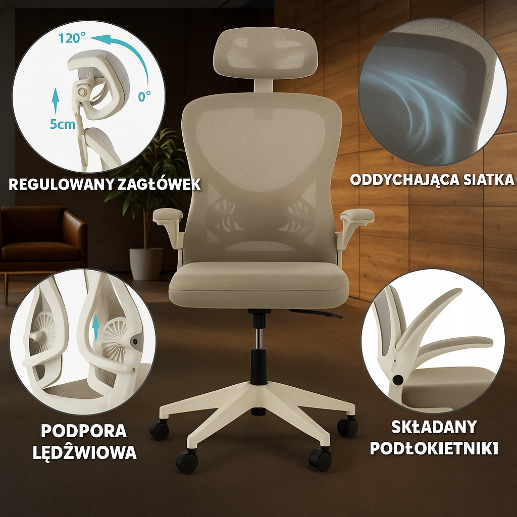 Sesto Senso Ergonomic Office Chair with Adjustable Headrest J. Graphite EAN (GTIN) 5904280098847