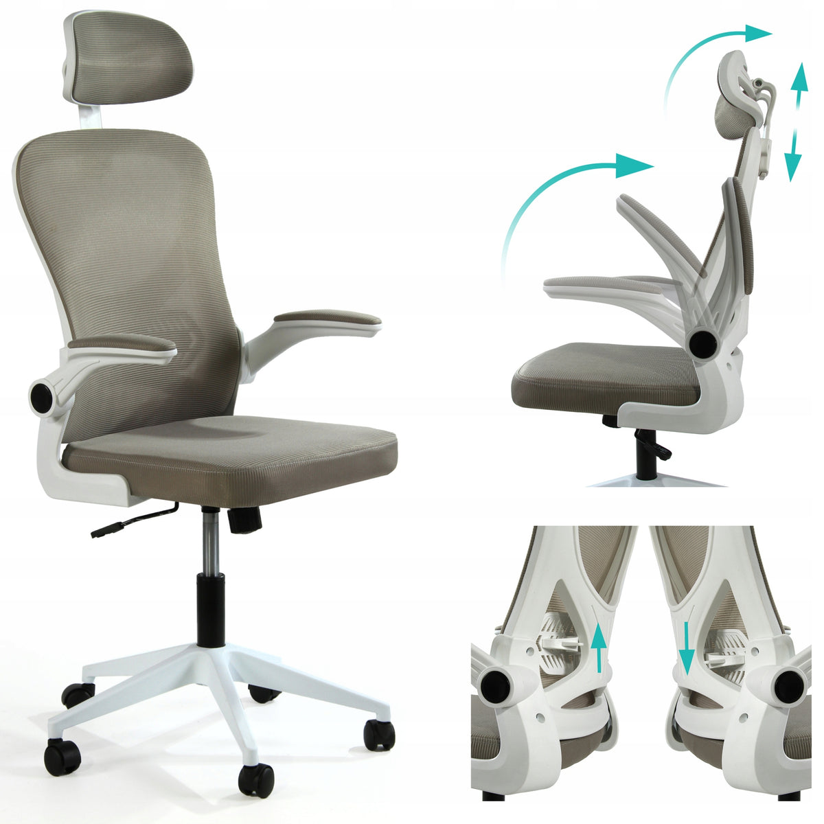 Sesto Senso Ergonomic Office Chair with Adjustable Headrest J. Graphite