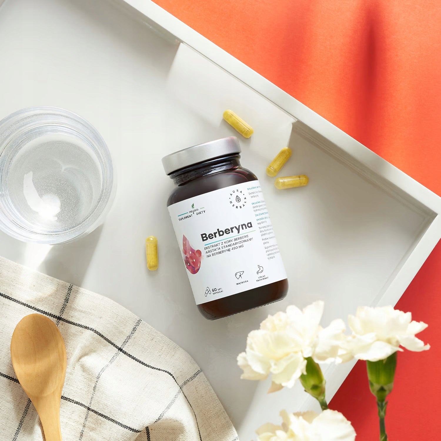 Set: 2x Aura Berberine Slimming Diabetes Healthy Heart Liver 60 kaps Expiration date at least 1 year from the date of purchase