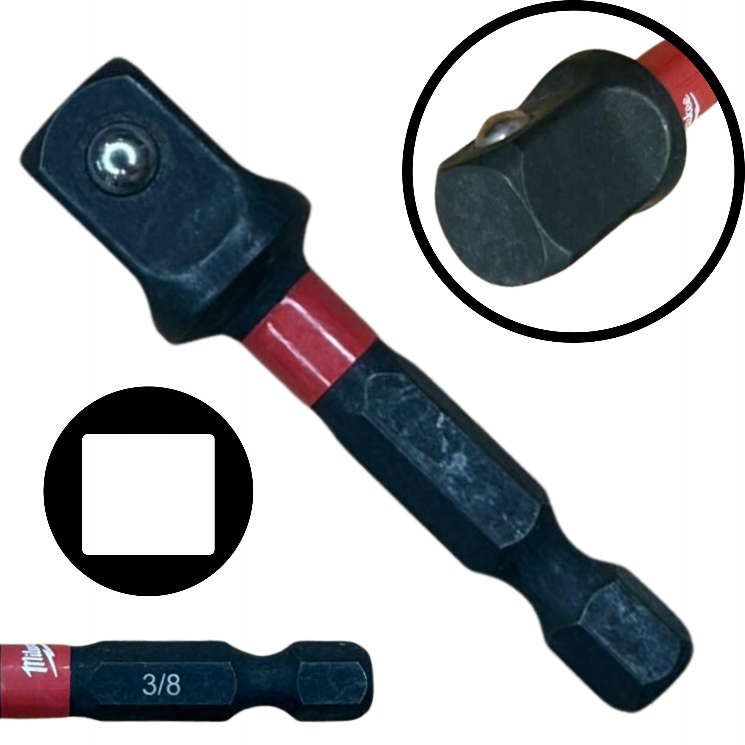 Set Adapter 1/4" | 3/8" | 1/2" MILWAUKEE 4932479228 - 3 pcs. Product weight with unit packaging 0 kg