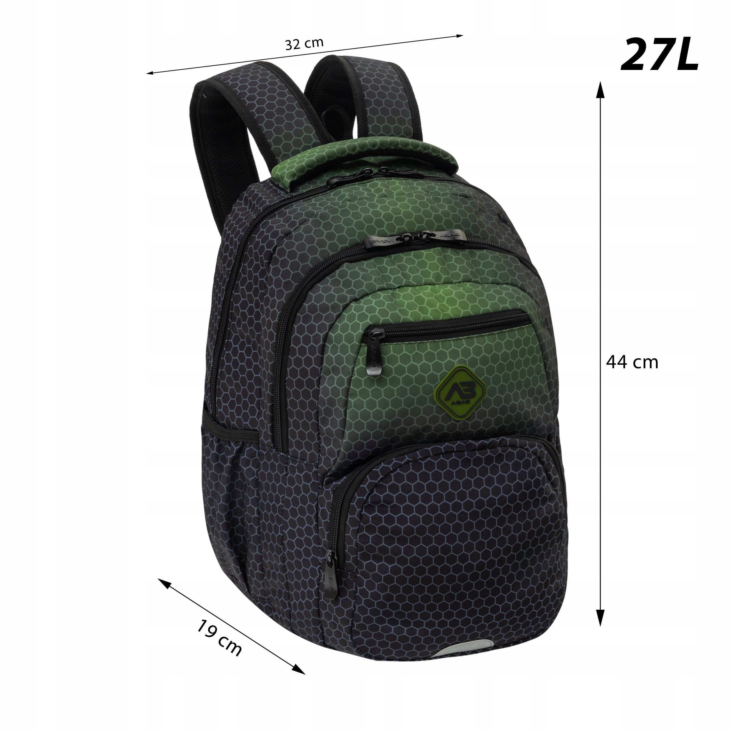 Set Backpack School Pencil Case Youth For Boy Green Black Packaging status original