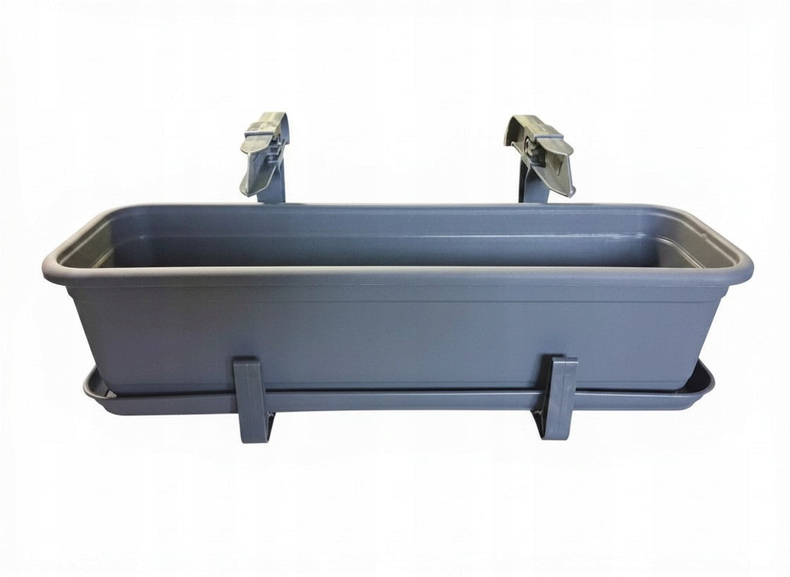 Set Balcony box stand handles 50 cm Graphite Balcony Terrace
