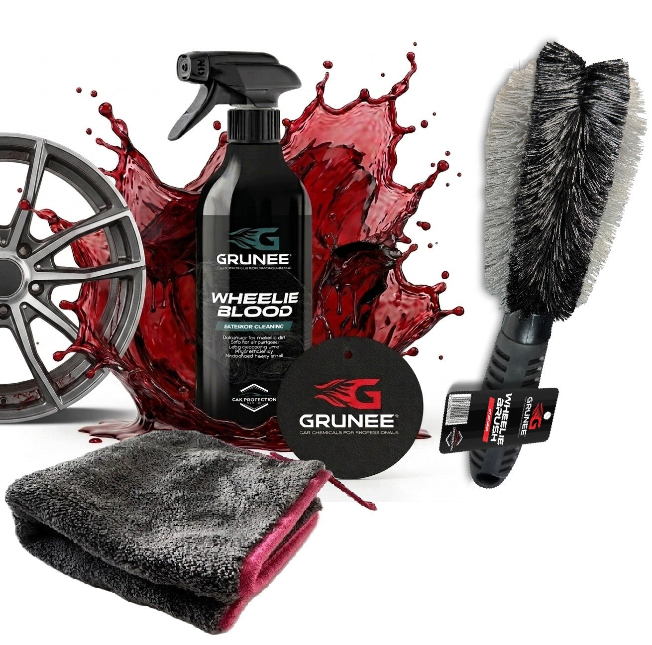 Set Blood Rim Cleaner GRUNEE +brush+towel