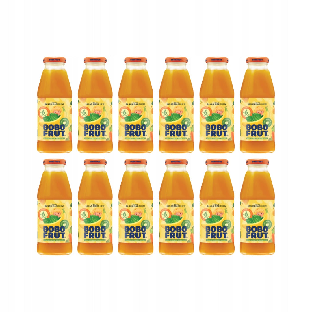 Set Bobo Frut Fruit and vegetable nectar apple banana carrots 300 ml x12