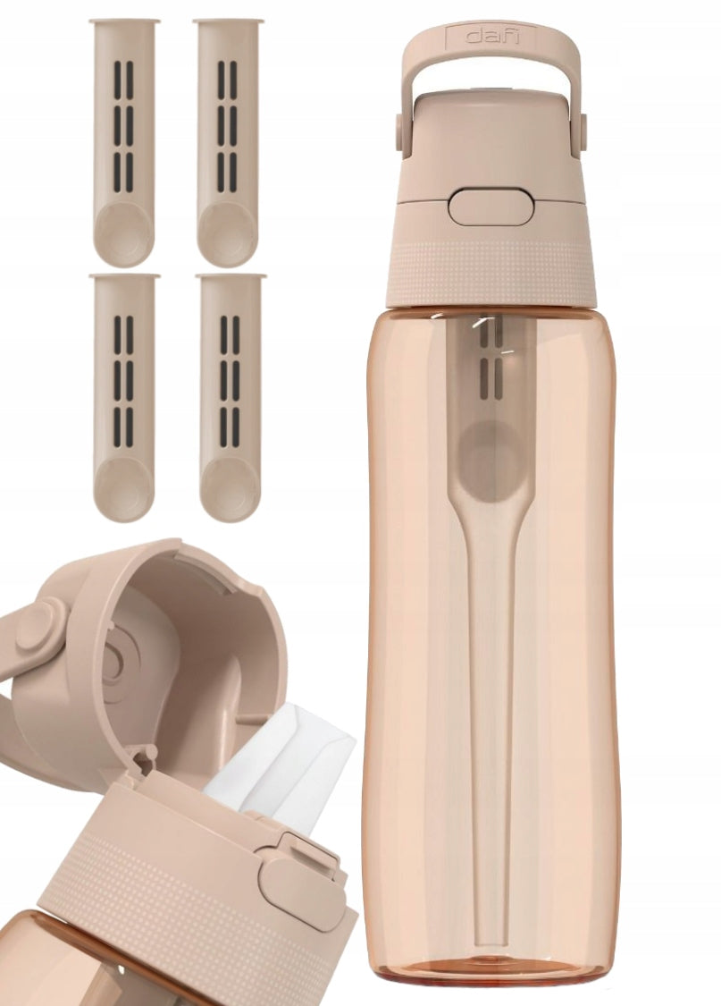 Set Bottle Dafi Solid cappuccino dyed 0,7l + 4x filter